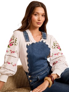 <b>Women</b>’s Vintage Denim Work <b>Dungarees</b> Adjustable Straps Slim Fit Soft Comfortable Casual Streetwear Look - Product Image 4