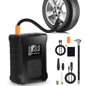 Compressore d'Aria Portatile 150PSI con Display LED Digitale e Caricabatterie d'Emergenza per Auto e Moto - Product Image 1