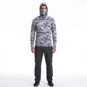 Dropshipping Personnalisé Faible MOQ Impression Numérique Respirant Séchage Rapide Spandex/Polyester Performance Homme Adulte 160g UPF 50 Pêche - Product Image 1