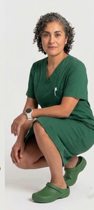 Robes chirurgicales à col en V pour femmes |   Robe médicale d'infirmière, blouse de médecin, tenue de travail pour professionnels de la santé |   T-shirt médical tricoté écologique à manches courtes et longues - Product Image 5