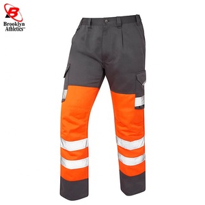 กางเกงขายาวสะท้อนแสงสำหรับใส่ทำงานบนถนน,กางเกงมีกระเป๋าสวมใส่สบายสามารถมองเห็นได้จากระยะไกลสำหรับผู้ชาย - Product Image 5