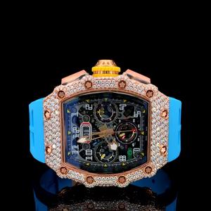 Montre à quartz ronde antique en moissanite avec cadran en verre cristallin et bracelet lisse pour un style décontracté et formel - Product Image 1