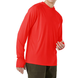 Camiseta de Pesca para Hombre, Manga Larga, con Capucha, Protección Solar UPF 50, Color Sólido, Poliéster, para Verano y Actividades al Aire Libre - Product Image 5