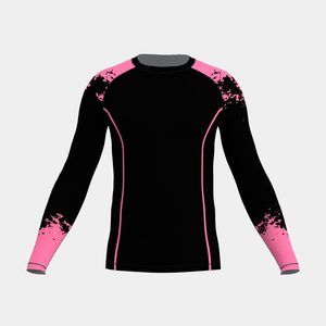 เสื้อแรชการ์ดแขนยาวสำหรับเล่นเซิร์ฟระดับมืออาชีพ ผลิตจากวัสดุยืดหยุ่น แห้งเร็ว เป็นมิตรต่อสิ่งแวดล้อม พร้อมโลโก้ด้านหน้า - Product Image 1