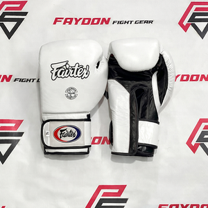Gants de boxe Muay Thai Fairtex personnalisés imprimés camouflage noir, best-sellers, en cuir de vachette professionnel, toutes les couleurs disponibles - Product Image 5