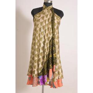 Women's Boho Vintage Floral Printed Handmade Silk <b>Wrap</b> Skirt Natural Waist Ankle-Length All Season Skirt - Product Image 3