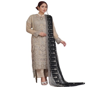 Colección de gasa de lujo para ropa de fiesta Lehenga Choli trajes paquistaníes con bordado pesado Vol NISHA venta completa de Bin Hameed - Product Image 1