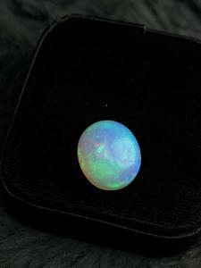 Opale d'Éthiopie naturelle, cabochon de forme ovale, opale de feu multicolore, pierre précieuse lâche chatoyante, sans traitement, pour la joaillerie - Product Image 2