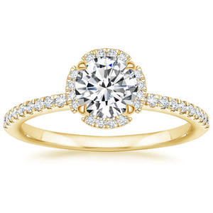Elegante Anillo de Oro con Brillante Piedra de Estilo Diamante, Anillo Romántico de Compromiso, Boda y Novia para Mujer - Product Image 4