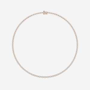 Collar de tenis de lujo con diamantes cultivados en laboratorio de 17 quilates, diseño ovalado, elegante y brillante, para mujer - Product Image 2