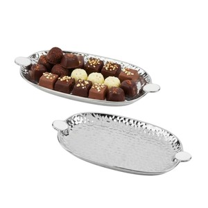 Bandeja de chocolate clásica hecha a mano, plato de regalo de metal para bombones, elegante arreglo de postres para el hogar y eventos especiales en oferta - Product Image 2