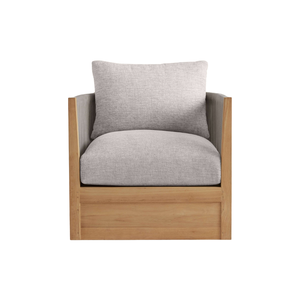 Sillón de Exterior Moderno, Estructura Curva de Teca Sólida, Tejido de Cuerda, Cojín Profundo, Muebles de Jardín de Lujo para Todo Tipo de Clima - Product Image 1