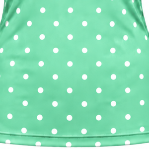 <b>Mint</b> <b>Green</b> Polka Dot Women Mock Neck Short Sleeve T Shirt Slim Fit Printed Casual Stretch <b>Top</b> Fashion Summer Wear Wholesale - Product Image 6
