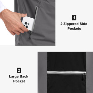 Chaqueta de béisbol y sóftbol para hombre, repelente al agua, con cremallera frontal de un cuarto y parte inferior ajustable, chaquetas para hombre - Product Image 4