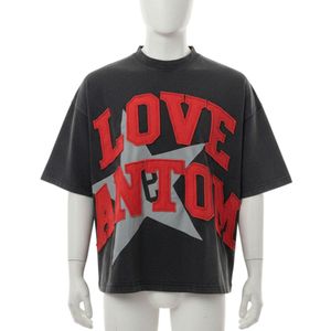 เสื้อยืดคอกลมทรงบ็อกซี่ แขนเสื้อแบบดรอปโชว์เดอร์ สตรีทแวร์ ลายกราฟิก ตัดเย็บจากผ้าฝ้าย 100%  สำหรับผู้ชาย  พร้อมโลโก้แบบกำหนดเองได้ - Product Image 4