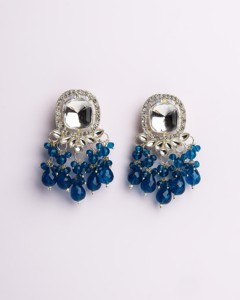 Pendientes de lujo con cuentas azul pastel, hechos a mano, de aleación de zinc chapada en oro, joyería étnica para mujer, venta al por mayor - Product Image 2