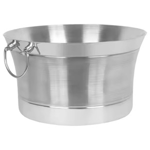 Top Quality Metal Ice Beverage Tub Stainless Steel Party Cooler <b>Bucket</b> Wine Beer Chiller Tub Event Table Use - Product Image 1