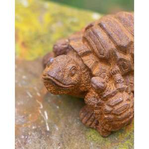 Ornement de tortue rustique à prix avantageux, articles de jardin, sculpture de tortue antique en fonte décorative à prix abordable - Product Image 4