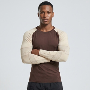 Men's Compression UPF 50+ Rash Guard Surf Shirt Eco-Friendly Anti-Bacterial Quick Dry Full Sleeve OEM Breathable - Product Image 1