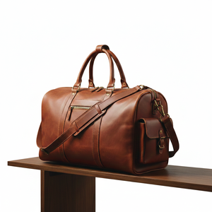 Bolsa de Viaje Ligera de Algodón Beige de Lujo con Cierre, Correa de Hombro Ajustable y Diseño Elegante para Llevar en la Mano - Product Image 6