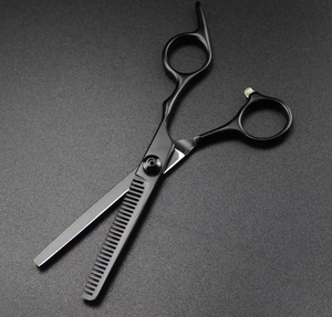 Ciseaux de coiffure professionnels en acier japonais noir à vis, pour coupe et effilage des cheveux, pour barbier et coiffeur - Product Image 3