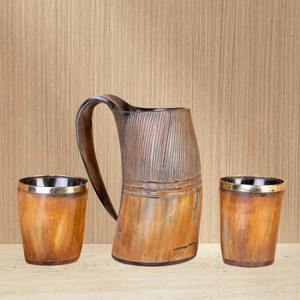Jarra de cuerno natural hecha a mano para mead, cerveza estilo vikingo, eventos temáticos medievales - Product Image 6