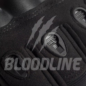 Black Sporty Safety <b>Gloves</b> Wrist Length Breathable PU Material <b>Touchscreen</b> Compatible Polyester Lining for Outdoor Sports - Product Image 6