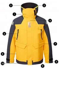 Outdoor Hooded Sailing Jacket Waterproof Wind Resistant Boating <b>Yachting</b> Microfleece Lining All Seasons OEM ODM Custom Logo - Product Image 2