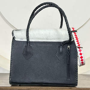 Bolso de mano de moda para mujer, elegante bolso tote diario con estampado a cuadros, de cuero vacuno con cierre metálico, bandolera. - Product Image 5