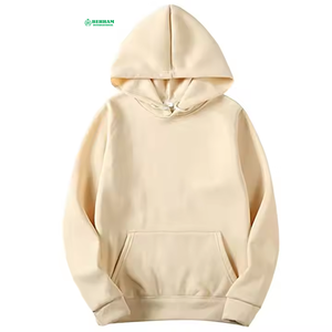 Sweat-shirt à capuche uni coupe classique Behram International Streetwear, pantalon de survêtement évasé en coton écologique pour l'entraînement - Product Image 4
