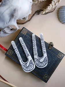 Herramienta de Lucet de Hueso Ecológica Hecha a Mano, Acabado Pulido, Forma Natural, Duradera, Suministro para Manualidades, Proyectos de Artesanía de Halloween, Religiosos - Product Image 2