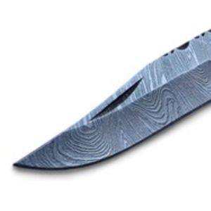 Handmade <b>Outdoor</b> Folding Knives Damascus <b>Steel</b> Blade Durable Ergonomic Handle with Leather Carry Sheath for Hunting Camping - Product Image 3