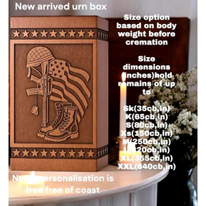 Wooden Urn Box with Magnetic Closure Artistic Wooden Cremation Urn for <b>Memorial</b> Gift urn by AYAANS - Product Image 3