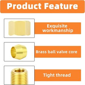Raccord coudé en laiton forgé haute pression 6 mm DE x 6 mm mâle BSPT 90° pour systèmes de gaz naturel et d'eau (AOL-017) - Product Image 3