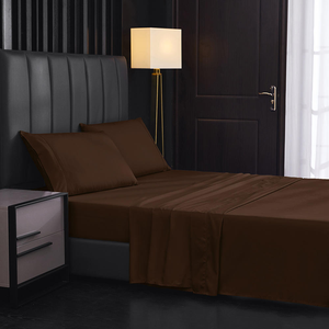 Juego de Sábanas Planas y Ajustables de Algodón 100% Orgánico para Hotel y Hogar, con Funda de Almohada, 4 Piezas, Venta al Por Mayor - Product Image 4