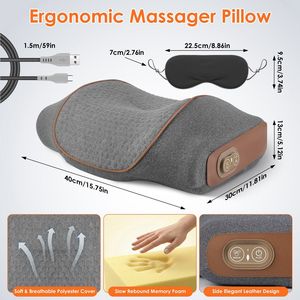 Cuscino Massaggiante Ergonomico 3-in-1 in Memory Foam con Vibrazione, Compressione d'Aria e Terapia del Calore per il Comfort delle Spalle - Product Image 3