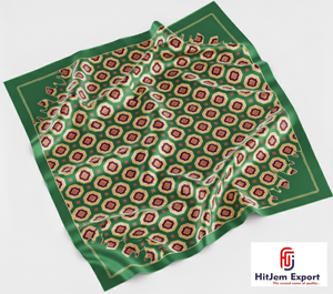 Pañuelo Cuadrado de Lujo Premium con Estampado Personalizado, Tacto de Seda, Formal, Transpirable, Elegante, Hiyab, Chal, Marca Privada, OEM, ODM, Textil - Product Image 2