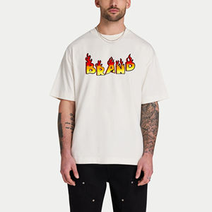 Camiseta de Hombre Personalizada, Estilo Hip Hop, Ecológica, 100% Algodón, Manga Corta, Corte Holgado, Hombros Caídos, Talla Grande, Superventas - Product Image 1