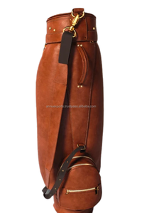 Sac de golf en cuir sur mesure pour professionnels Sac de golf en cuir véritable avec plusieurs poches Sac de golf en cuir fabriqué à la main - Product Image 3