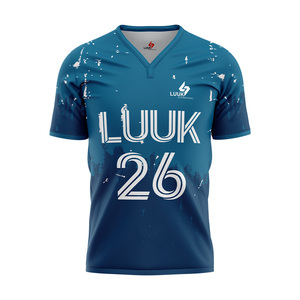 Custom Men's Short Sleeve Football <b>Soccer</b> Uniform Jerseys Plus Size Classic Pattern Breathable 100% Polyester Sport Jersey - Product Image 5