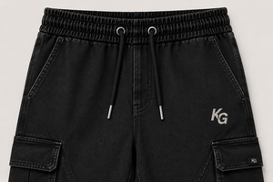 Pantalon cargo streetwear premium pour homme, coupe droite décontractée, tissu délavé résistant, avec plusieurs poches - Product Image 5