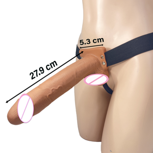 11 inch Wearable Dildo Strap-On with wireless <b>remote</b> Penis For Men And Women Hollow Rechargeable <b>Vibration</b> Toy - Product Image 3