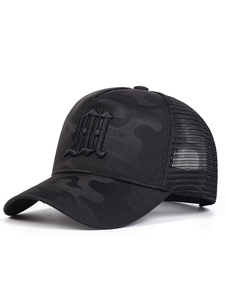 Casquette Trucker Snapback Personnalisée 7 Panneaux en Maille, Profil Haut, Imperméable, Motif Camouflage Uni, pour Hommes, Idéale Golf & Sports - Product Image 2