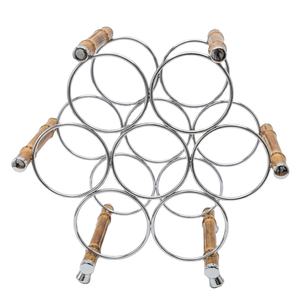 Porte-bouteilles de vin en métal de qualité supérieure, design pyramidal moderne, sur pied, pour comptoir, organisateur de bouteilles de vin pour bar à domicile - Product Image 1