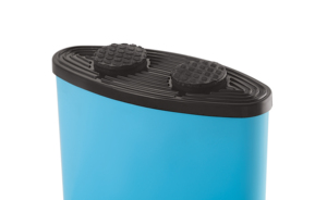 Modern Plastic <b>Stool</b> with Tufted Top and Polka Dot Design for Home Living Room Furniture - Product Image 5