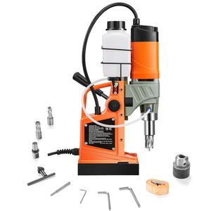 Trapano Magnetico Elettrico Portatile 1450W, Diametro di Foratura 1.6, 2810 Lbf, 2 Punte per Foratura, Velocità Variabile - Product Image 1