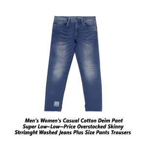 Pantalon décontracté en coton et velours côtelé pour hommes et femmes, coupe skinny droite délavée, grandes tailles, prix super bas, en surplus - Product Image 3