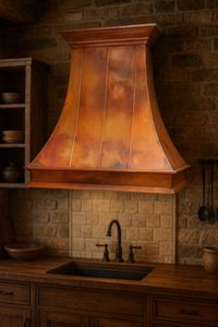 Campana Extractora de Cocina Moderna Estilo Rústico en Cobre, que Combina Diseño Artesanal Tradicional con Funciones Avanzadas de Ventilación - Product Image 5