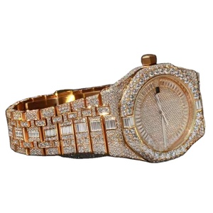 Reloj de lujo con diamantes Ap Baguette para hombre, reloj de pulsera de cuarzo deportivo ostentoso para hombre, reloj Moissanite para hombre, reloj de moda informal de negocios - Product Image 2