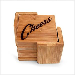 Natural Wooden <b>Drink</b> Coasters for Hot & Cold Beverages | Handmade Mango Wood Table Coasters | Home, Office & Restaurant Use - Product Image 2